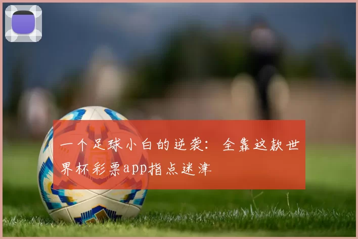 一个足球小白的逆袭:全靠这款世界杯彩票app指点迷津